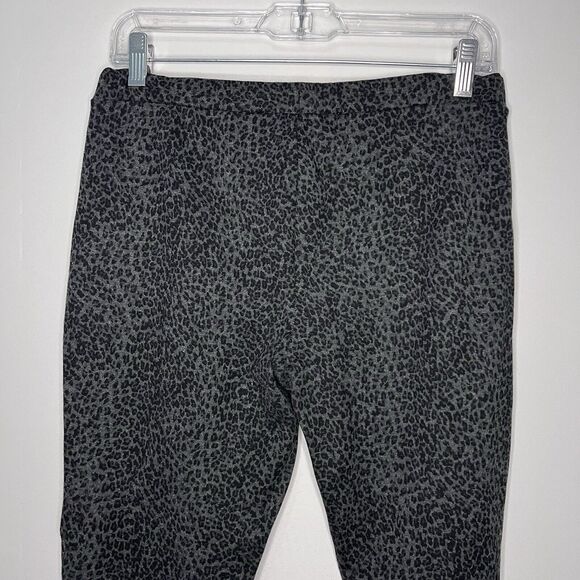 Joie Keena Women's Ponte Leopard Leggings In Caviar Charcoal Size Medium - Picture 5 of 9